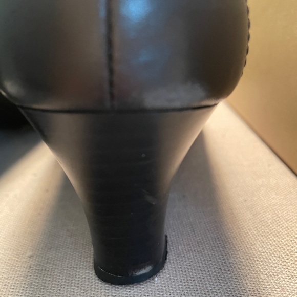 Black penny loafer stacked high heel - Naturalizer Honor - Picture 5 of 5